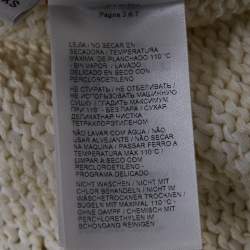 Pre Owned Bottega Veneta Cream Textured Knit Bralette & Midi Dress XS