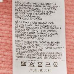 Pre Owned Bottega Veneta Pink Patterned Knit Long Cardigan M