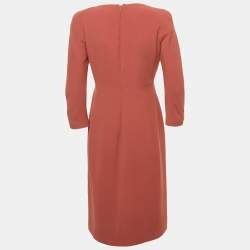 Pre Owned Bottega Veneta Pink Crepe Short Dress M