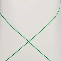 مملوكة مسبقًا Bottega Veneta White Contrast Trim Stretch Knit Mini Dress M