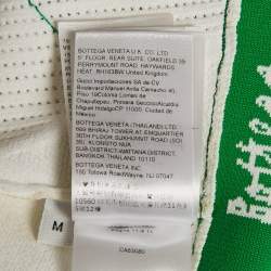 مملوكة مسبقًا Bottega Veneta White Contrast Trim Stretch Knit Mini Dress M