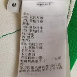 مملوكة مسبقًا Bottega Veneta White Contrast Trim Stretch Knit Mini Dress M