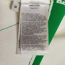 مملوكة مسبقًا Bottega Veneta White Contrast Trim Stretch Knit Mini Dress M