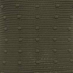 Pre Owned Bottega Veneta Olive Green Crochet Fringe Detail Mini Dress XS