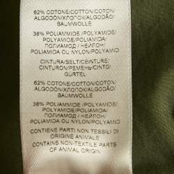 Pre Owned Bottega Veneta Green Cotton Sleeveless Double Breasted Coat S