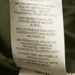 Pre Owned Bottega Veneta Green Cotton Sleeveless Double Breasted Coat S