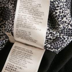 Pre Owned Bottega Veneta Black Printed Silk and Jersey Sleeveless Top M