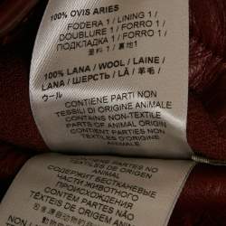 Pre Owned Bottega Veneta Red Double Breasted Leather Jacket L