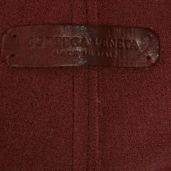Pre Owned Bottega Veneta Red Double Breasted Leather Jacket L