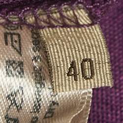 مملوكة مسبقًا Bottega Veneta Purple Stretch Silk Sleeveless Short Dress S