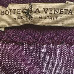 مملوكة مسبقًا Bottega Veneta Purple Stretch Silk Sleeveless Short Dress S