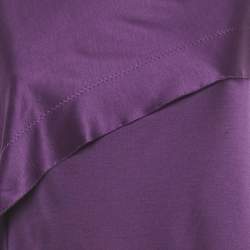 مملوكة مسبقًا Bottega Veneta Purple Stretch Silk Sleeveless Short Dress S