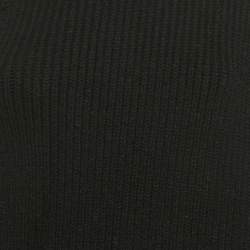 مملوكة مسبقًا Bottega Veneta Black Rib Knit Cut-Out Mini Dress S