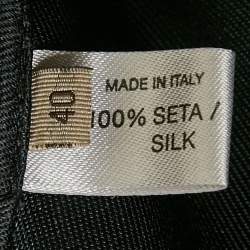 مملوكة مسبقًا Bottega Veneta Black Silk Pocket Front Short Dress S