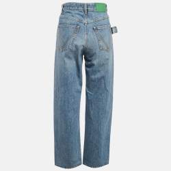 مملوكة مسبقًا Bottega Veneta Blue Denim Wide Leg Jeans M