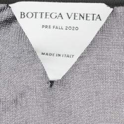 مملوكة مسبقًا فستان بوتيغا فينيتا أسود محبوك قابل للتمدد بطول متوسط بكشكشة مقاس صغير