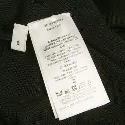 مملوكة مسبقًا فستان بوتيغا فينيتا أسود محبوك قابل للتمدد بطول متوسط بكشكشة مقاس صغير