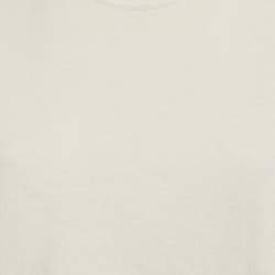 مملوكة مسبقًا Bottega Veneta Off-White Cotton Knit Oversized Crop T-Shirt S
