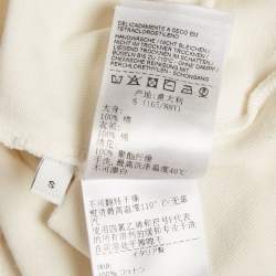 مملوكة مسبقًا Bottega Veneta Off-White Cotton Knit Oversized Crop T-Shirt S