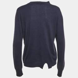 مملوكة مسبقًا Bottega Veneta Navy Blue Cashmere Sweater M