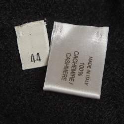 Pre Owned فستان بوتيغا فينيتا أسود كشمير محبوك بدون أكمام قصير ميديوم