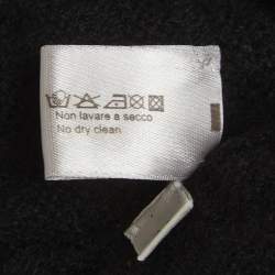 Pre Owned فستان بوتيغا فينيتا أسود كشمير محبوك بدون أكمام قصير ميديوم