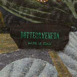 Pre Owned Bottega Veneta Vintage Green Printed Jersey T-Shirt S