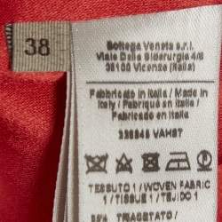 Pre Owned فستان بوتيغا فينيتا أحمر بدانتيل كريب قصير مقاس صغير