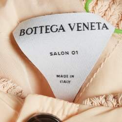 Pre Owned Bottega Veneta Light Orange Synthetic Bomber Jacket S