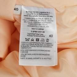 Pre Owned Bottega Veneta Light Orange Synthetic Bomber Jacket S