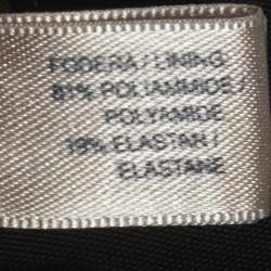 Pre Owned Bottega Veneta Black Jersey Wool Trim Mini Dress S