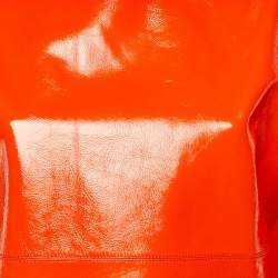 Pre Owned توب بوتيغا فينيتا جلد برتقالي متدرج مع رباط جانبي صغير