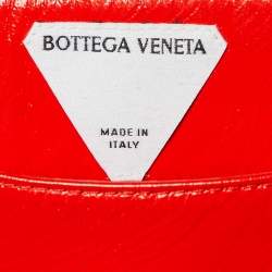 Pre Owned توب بوتيغا فينيتا جلد برتقالي متدرج مع رباط جانبي صغير