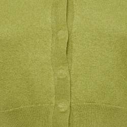مملوكة مسبقًا Bottega Veneta Light Green Cashmere Cropped Cardigan S