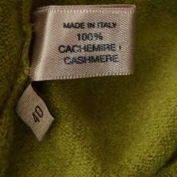 مملوكة مسبقًا Bottega Veneta Light Green Cashmere Cropped Cardigan S