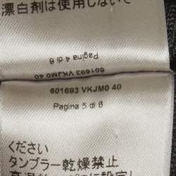 Pre Owned Bottega Veneta Grey Silk Knit Buttoned Cardigan S