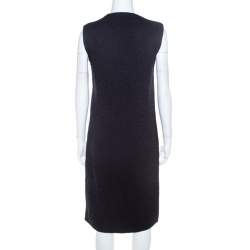 Pre Owned فستان بوتيغا فينيتا بلا أكمام صوف أسود S