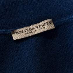 Bottega Veneta Blue Cashmere Button Front Long Cardigan M