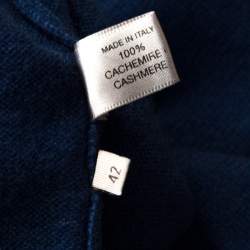 Bottega Veneta Blue Cashmere Button Front Long Cardigan M
