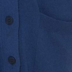 Bottega Veneta Blue Cashmere Button Front Long Cardigan M