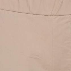 Bottega Veneta Beige Stretch Cotton Elasticized Waist Tapered Trousers S