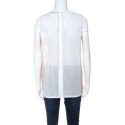Bottega Veneta White Cotton Panelled Sleeveless Top S