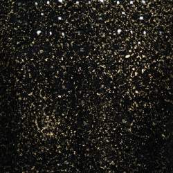 Pre Owned Bottega Veneta Black Foil Print Wool Midi Sheath Dress M