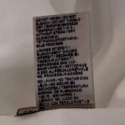 Pre Owned Bottega Veneta White Cotton Open Front Short Sleeve Shirt M