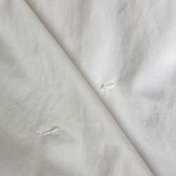 Pre Owned Bottega Veneta White Cotton Open Front Short Sleeve Shirt M