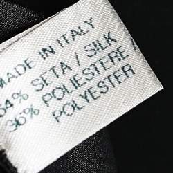 Bottega Veneta Black Silk Draped Detail Button Front Maxi Dress M