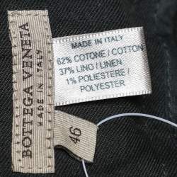 Bottega Veneta Black Cotton Zip Detail Trousers L
