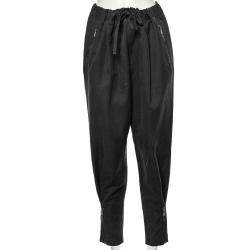 Bottega Veneta Black Cotton Zip Detail Trousers L