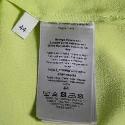 Bottega Veneta Green Silk & Quilted Plastron Detailed Tuxedo Shirt M