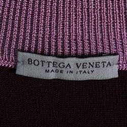 Pre Owned Bottega Veneta Pink Wool Knit Oversized Track Jacket S